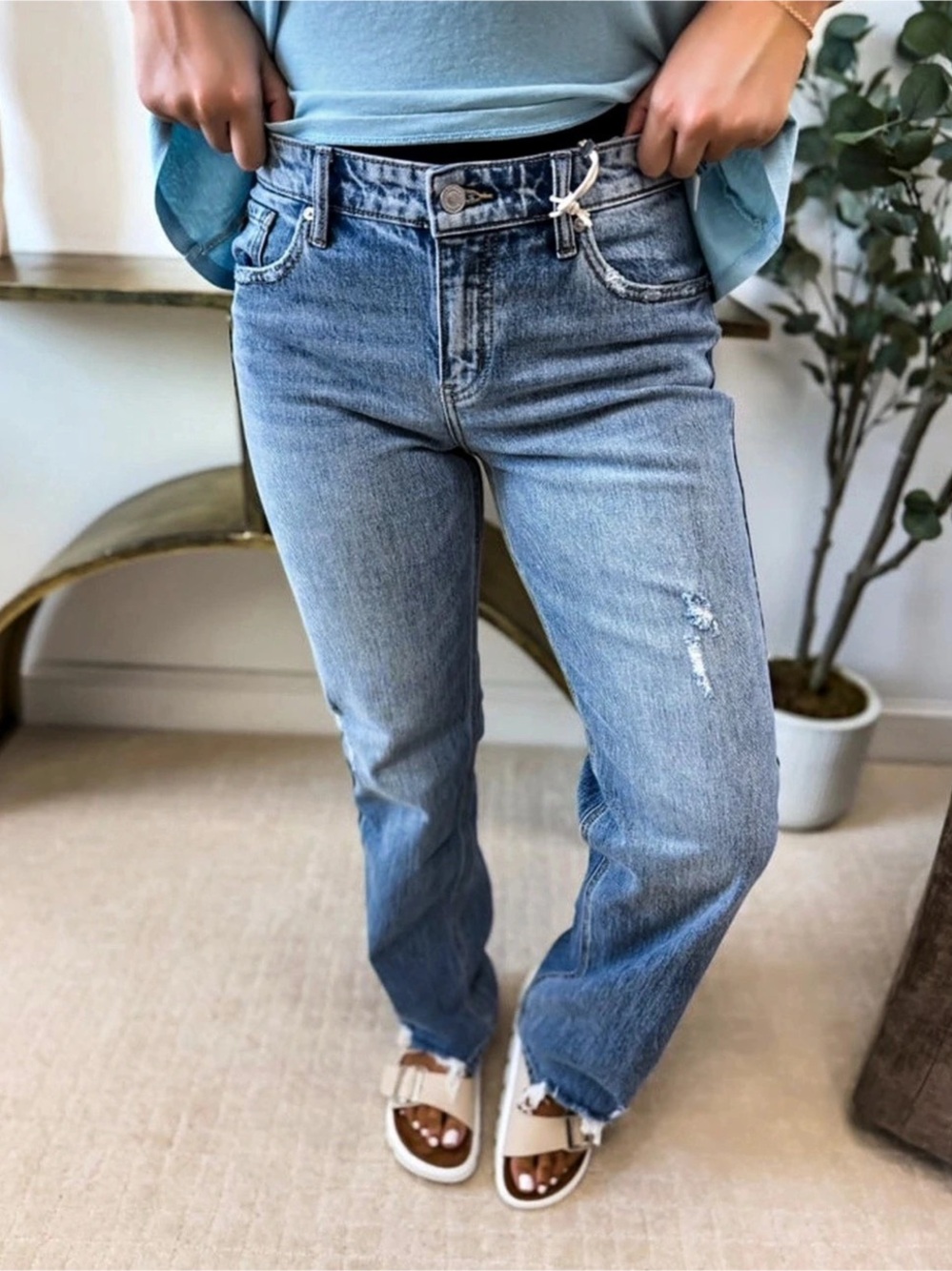Kancan The Wren Straight Leg Jeans Straight Leg Blue Jeans